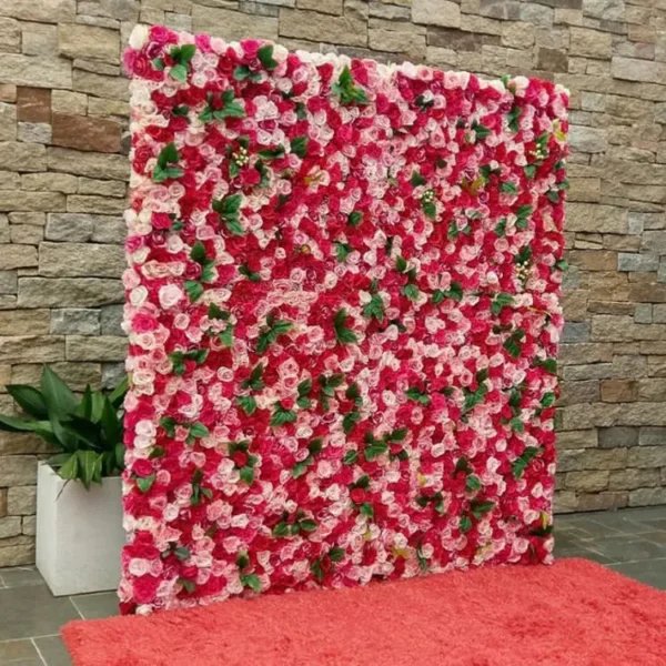 GIGA 4*8FT handmade cloth flowers wall outdoor FOR weeding decoration flower wall - Image 3