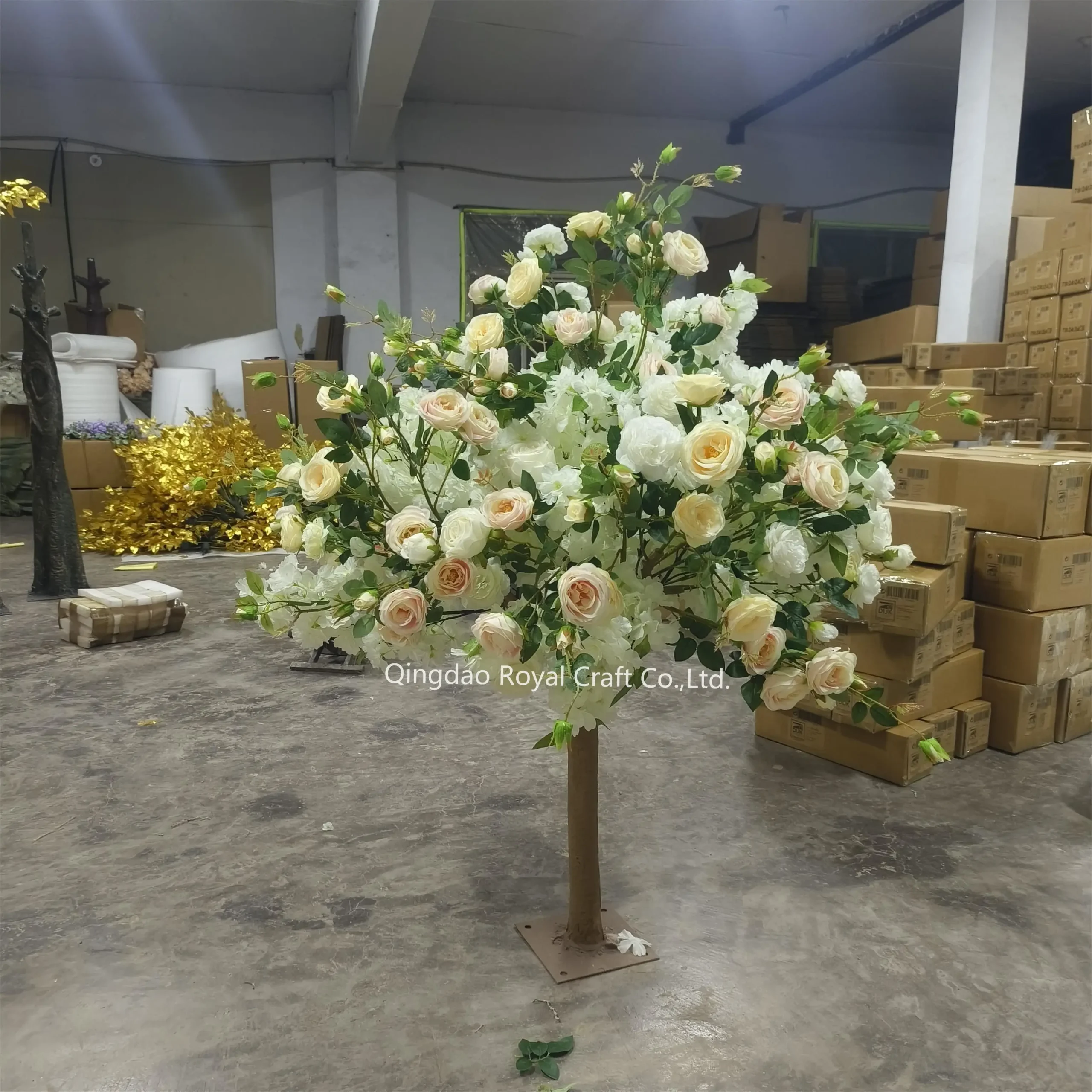 Indoor outdoor Customized Size Small Big Artificial Red White Pink Cherry Blossom Tree For Wedding Decoration