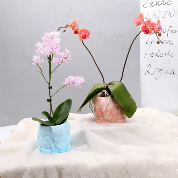 Nicole Home Decoration Resin Concrete Cement Planter Flower Pot Pen Holder Silicone Molds - Image 4