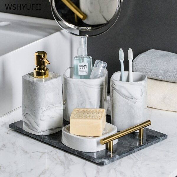 Nordic mouthwash cup bathroom kit set Four-piece toilet set