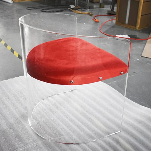 Hot Sales Luxury Transparent Acrylic Armrest Dining Chair Restaurant Makeup Chair With Headrest - Image 2