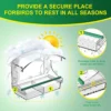 Clear Window Bird Feeder with 4 Strong Suction Cups and Detachable Seed Tray, Acrylic Birds Feeders for Outside Mounted Viewing - Image 4