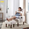 Redde Boo new fabric wood leisure sofa modern style leisure office chair with ottoman - Image 2