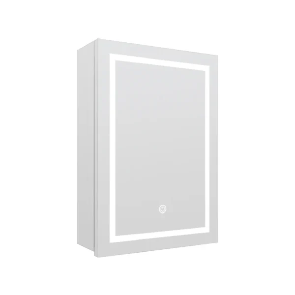 smart mirror cabinet illuminated bathroom mirror cabinet single door stainless steel wall mounted medicine cabinet led lighting - Image 4