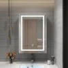 smart mirror cabinet illuminated bathroom mirror cabinet single door stainless steel wall mounted medicine cabinet led lighting - Image 2
