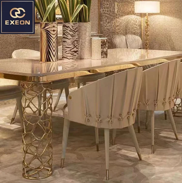 Italian Light Luxury Modern Dining Chair High-end Villa Restaurant Design Style Backrest Dining Chair - Image 5