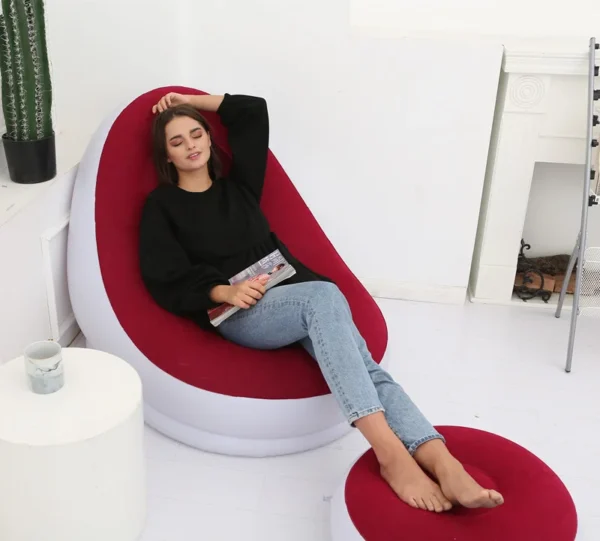 Hot Selling High Quality PVC Inflatable Living Room Lazy Chair Sofa for Adult or Chidren super lager chair with pumps - Image 4