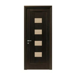 High Quality Manufacturers Wood Veneer Door With Frame Modern Style Design Wooden Glass Doors Interior Designs For House
