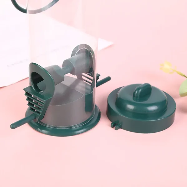 White Box Packing Plastic+PVC Material Window Mounted Bird Feeder For Small Birds feeding - Image 3