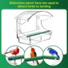 Clear Window Bird Feeder with 4 Strong Suction Cups and Detachable Seed Tray, Acrylic Birds Feeders for Outside Mounted Viewing - Image 2