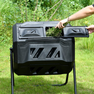 Outdoor patio compost bucket, deciduous gardening tools, plastic drum storage bin, organic fertilizer dump bucket, fermentation box