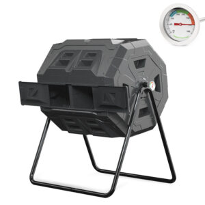 American Garden Courtyard Composting Bin Double bin Independent Composting Drum 160L Large Capacity Fermented Organic Fertilizer