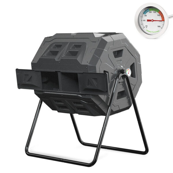 American Garden Courtyard Composting Bin Double bin Independent Composting Drum 160L Large Capacity Fermented Organic Fertilizer