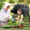 American Garden Courtyard Composting Bin Double bin Independent Composting Drum 160L Large Capacity Fermented Organic Fertilizer - Image 3