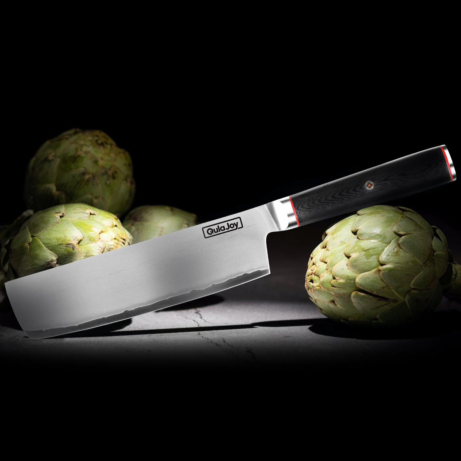 Qulajoy VG10 Chef Knife, Japanese 10Cr15MoV Steel Chefs Knives, Slicing Knife For Meat Vegetable - Image 10