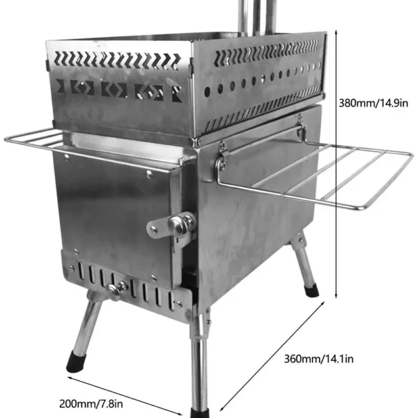 Portable Folding Sauna Stove – Charcoal/Wood Burning Outdoor Camping Heater - Image 2