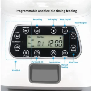 3.5L Smart Automatic Dog & Cat Feeder – WiFi Food Dispenser with Timer & Stainle