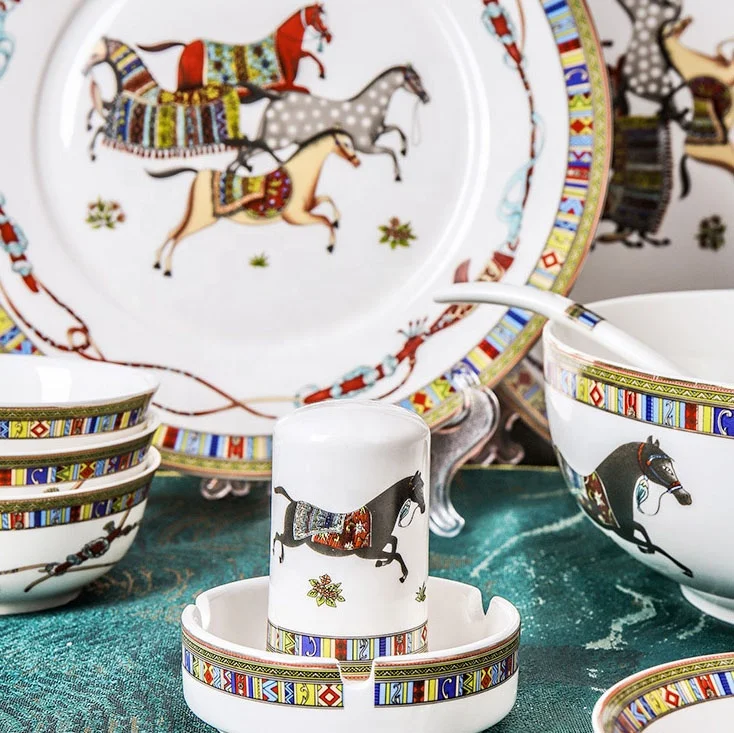 New Arrival Ceramic Dinner Set Kitchen DESIGN Feature Bone China Dinner Set