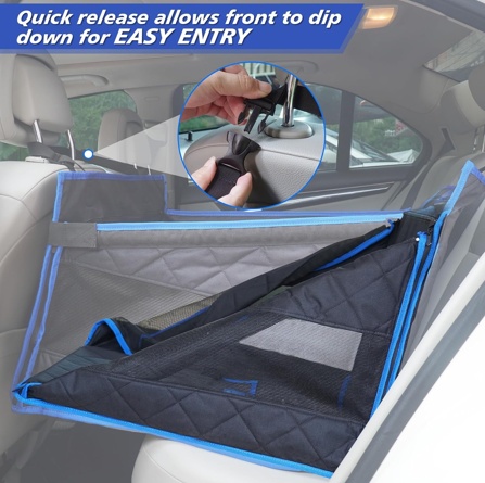 Large Dog Car Seat, Waterproof Fabric With Breathable Mesh, Car Dog Hammock, Dog Harness Dog Car Seat Cover - Image 4